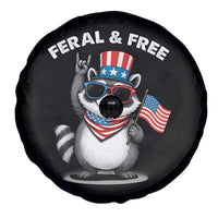 Funny Raccoon July 4th Spare Tire Cover Patriotic Trash Panda Feral But Free - Wonder Print Shop