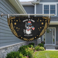 Funny Raccoon July 4th Patriotic Fan Flag Trash Panda Feral But Free