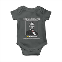 Funny Abraham Lincoln Ford's Theatre Baby Onesie 4th of July History Awful Would Not Recommend - Wonder Print Shop