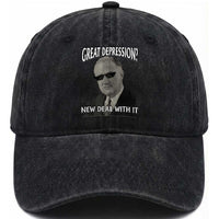 FDR Great Depression Deal With It Washed Cotton Baseball Cap Funny History Meme
