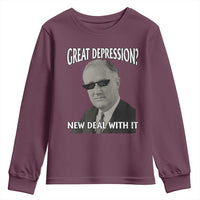 FDR Great Depression Deal With It Youth Sweatshirt Funny History Meme