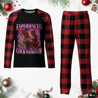 Embarrassing Adult Humor Experienced Cock Handler Inappropriate Plaid Pajama Set - Wonder Print Shop