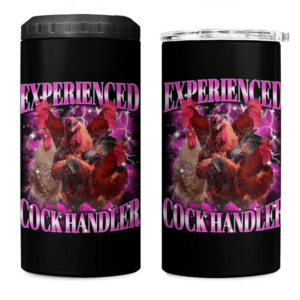 Embarrassing Adult Humor Experienced Cock Handler Inappropriate 4 in 1 Can Cooler Tumbler - Wonder Print Shop