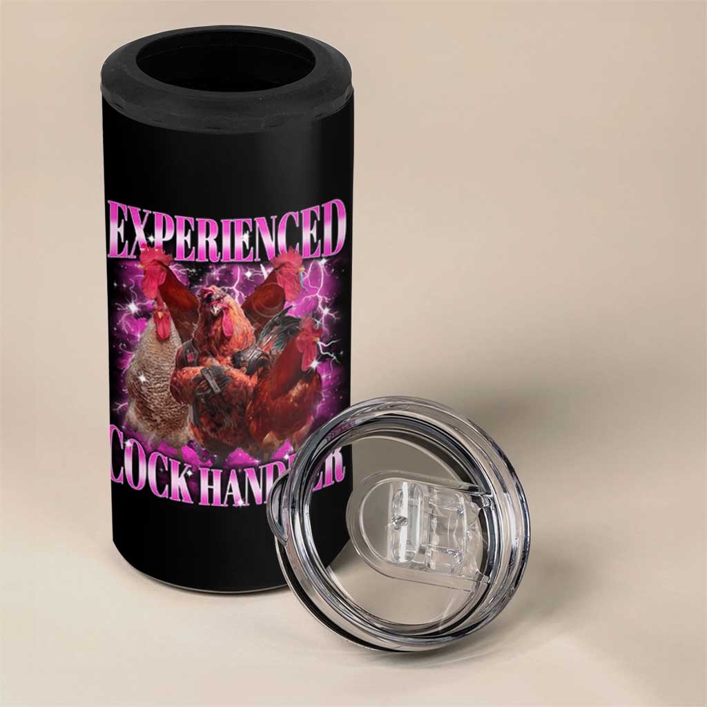 Embarrassing Adult Humor Experienced Cock Handler Inappropriate 4 in 1 Can Cooler Tumbler - Wonder Print Shop