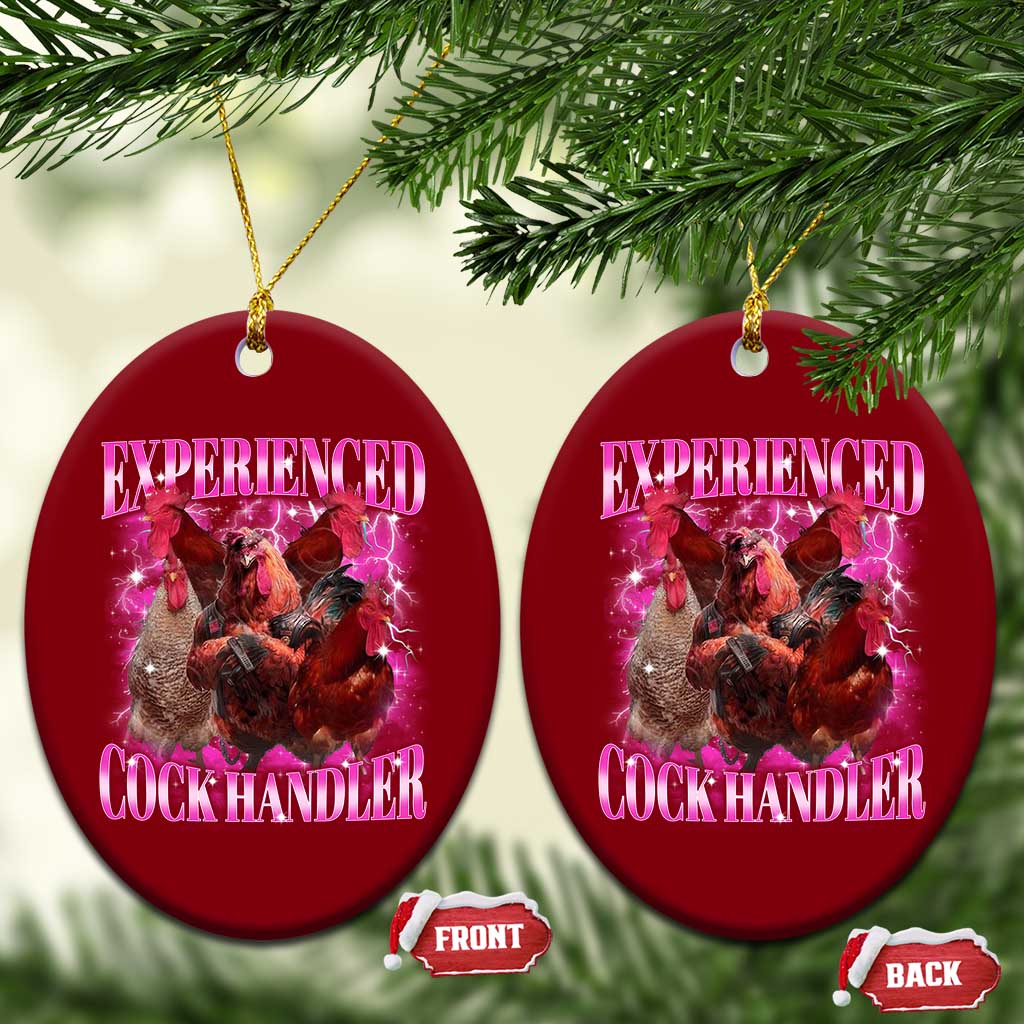 Embarrassing Adult Humor Experienced Cock Handler Inappropriate Ceramic Ornament - Wonder Print Shop