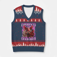 Embarrassing Adult Humor Experienced Cock Handler Inappropriate V-Neck Knit Sweater Vest - Wonder Print Shop