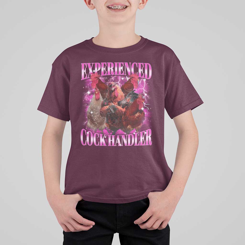 Embarrassing Adult Humor Experienced Cock Handler Inappropriate T Shirt For Kid - Wonder Print Shop
