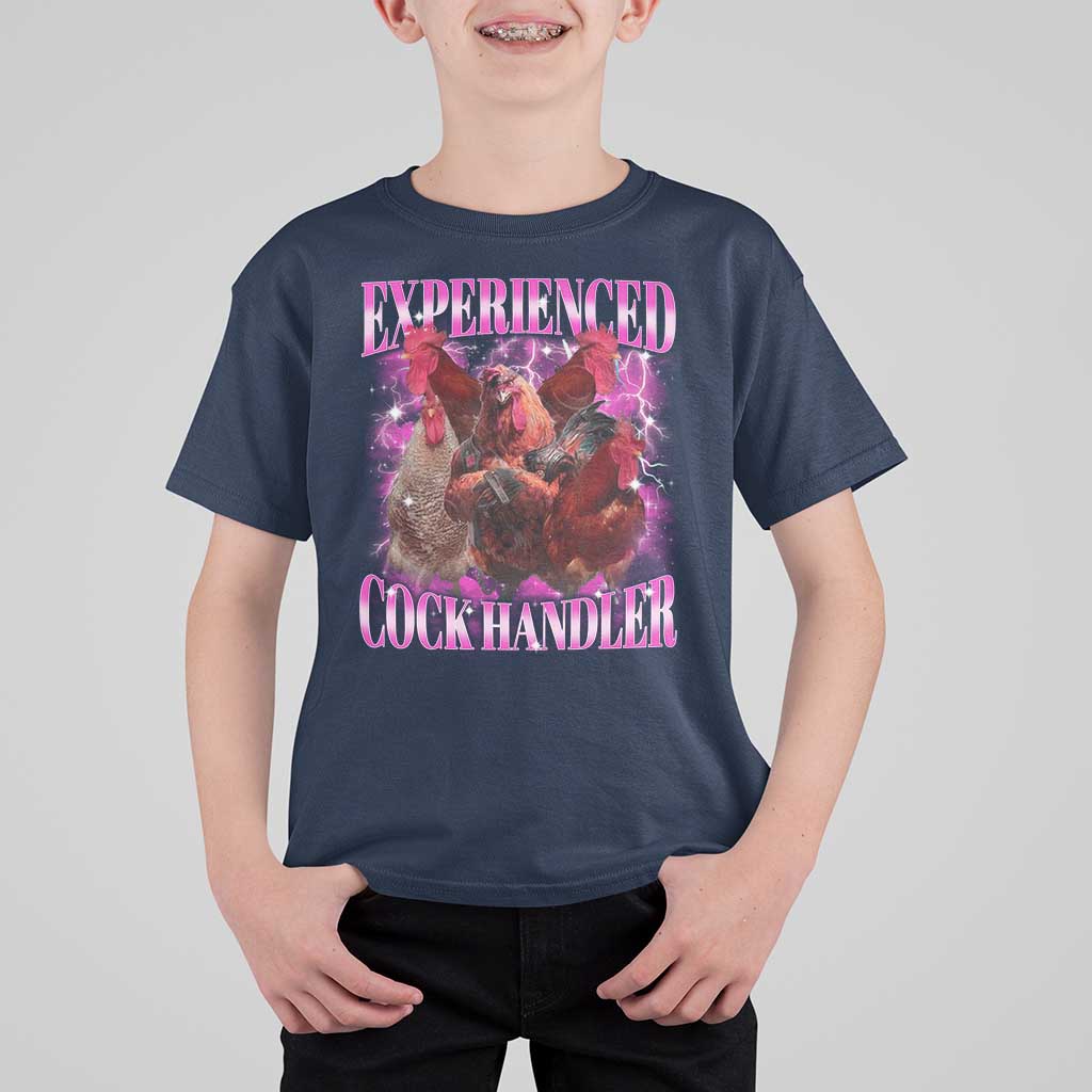 Embarrassing Adult Humor Experienced Cock Handler Inappropriate T Shirt For Kid - Wonder Print Shop