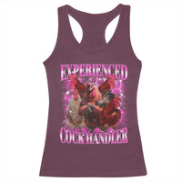 Embarrassing Adult Humor Experienced Cock Handler Inappropriate Racerback Tank Top - Wonder Print Shop