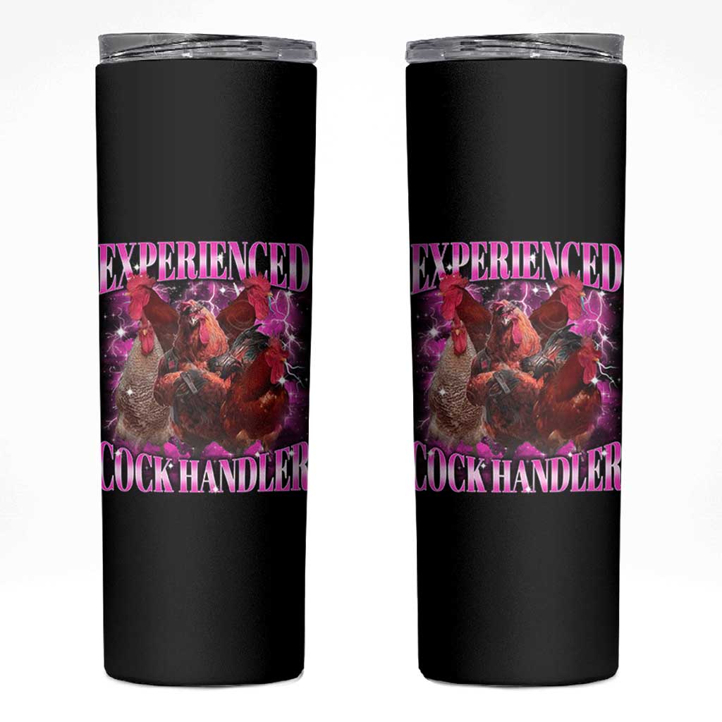 Embarrassing Adult Humor Experienced Cock Handler Inappropriate Skinny Tumbler - Wonder Print Shop