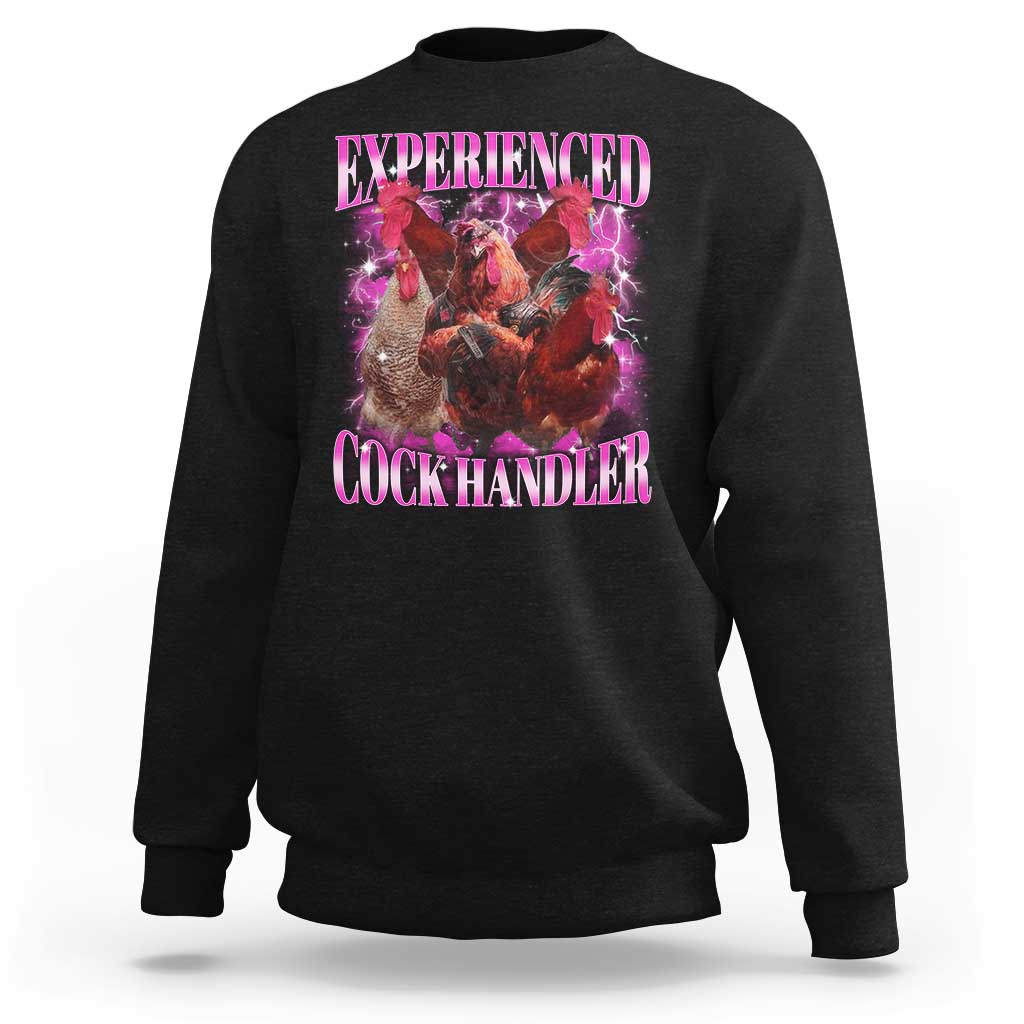 Embarrassing Adult Humor Experienced Cock Handler Inappropriate Sweatshirt - Wonder Print Shop