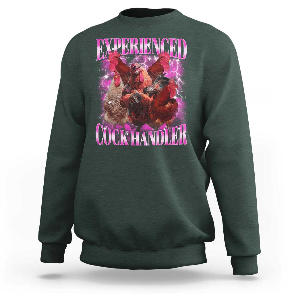 Embarrassing Adult Humor Experienced Cock Handler Inappropriate Sweatshirt - Wonder Print Shop