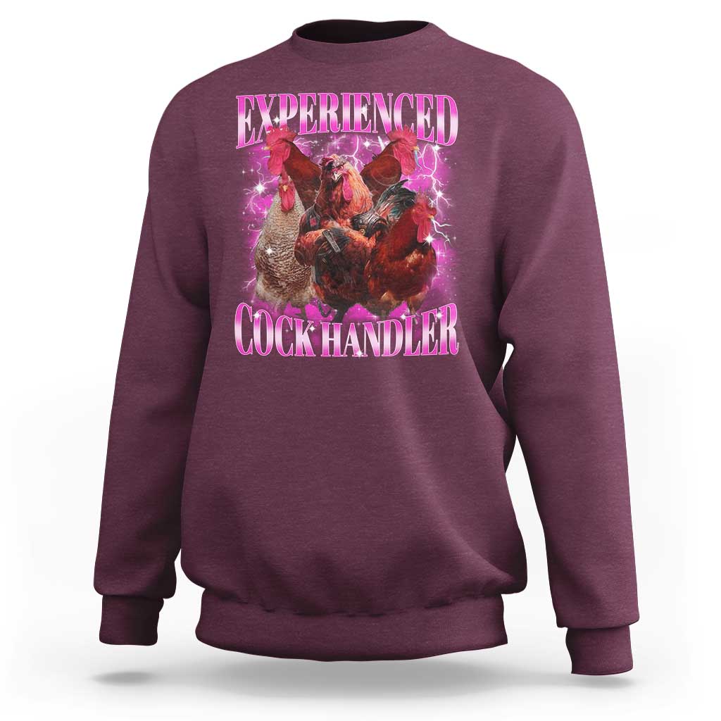 Embarrassing Adult Humor Experienced Cock Handler Inappropriate Sweatshirt - Wonder Print Shop