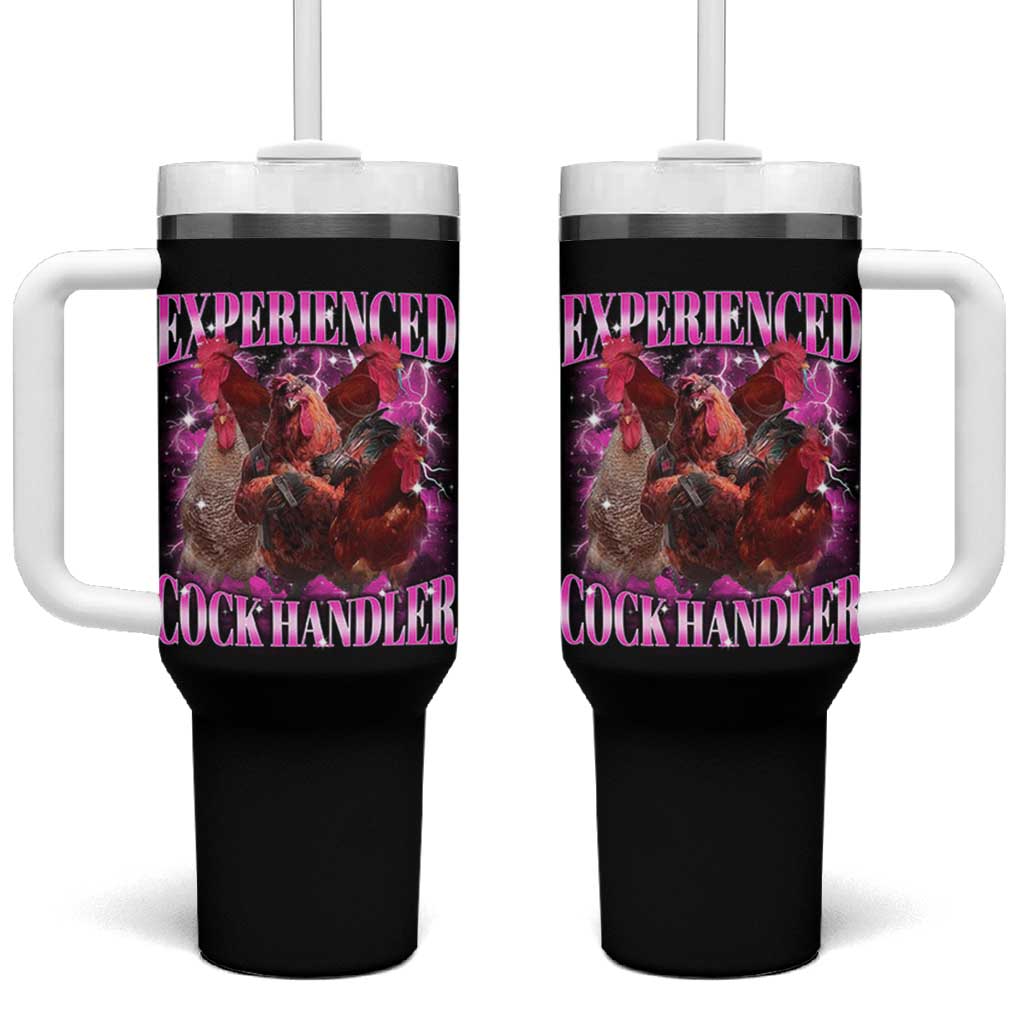 Embarrassing Adult Humor Experienced Cock Handler Inappropriate Tumbler With Handle - Wonder Print Shop