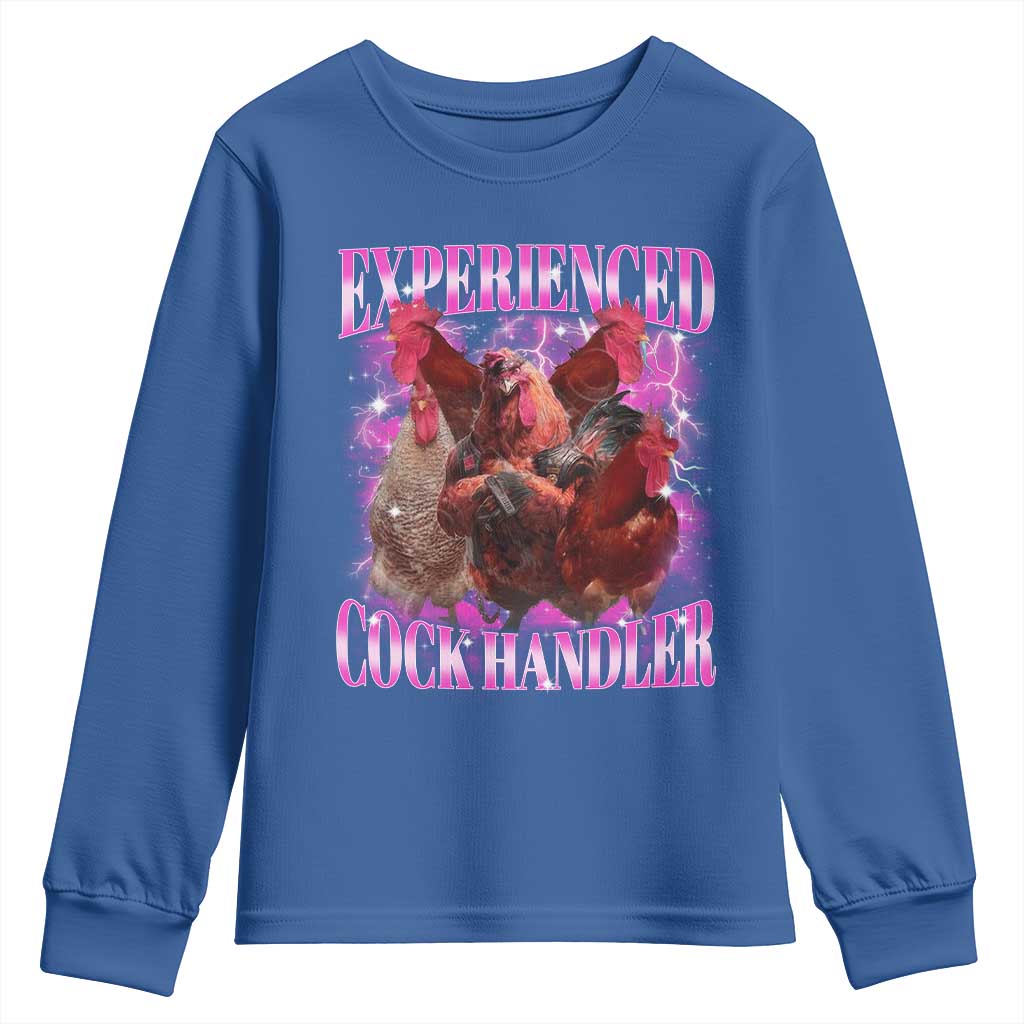Embarrassing Adult Humor Experienced Cock Handler Inappropriate Youth Sweatshirt - Wonder Print Shop