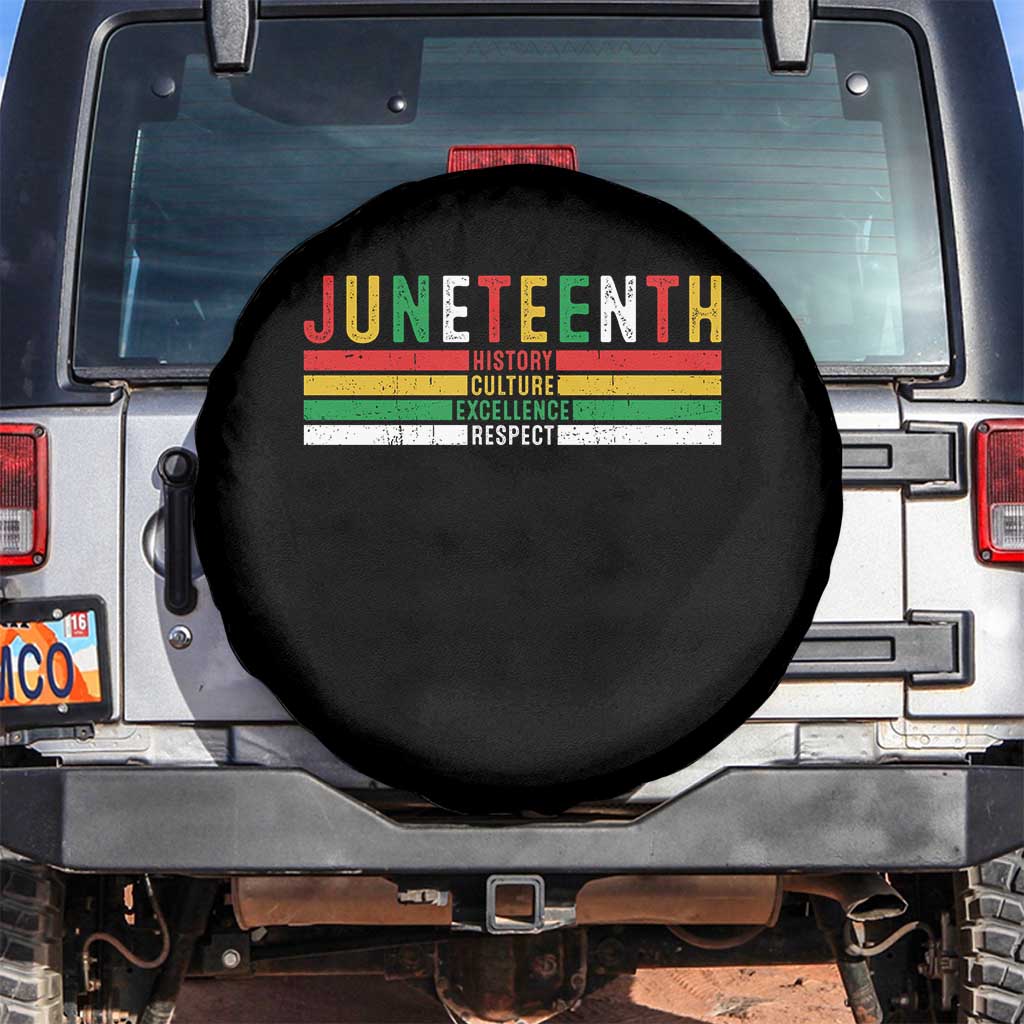 Juneteenth Spare Tire Cover Black History Culture Excellence Respect Retro Vintage