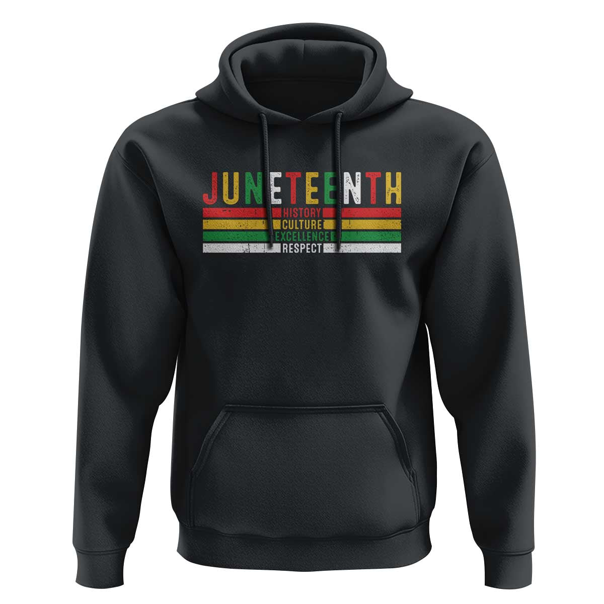 Juneteenth Hoodie Black History Culture Excellence Respect Retro Vintage