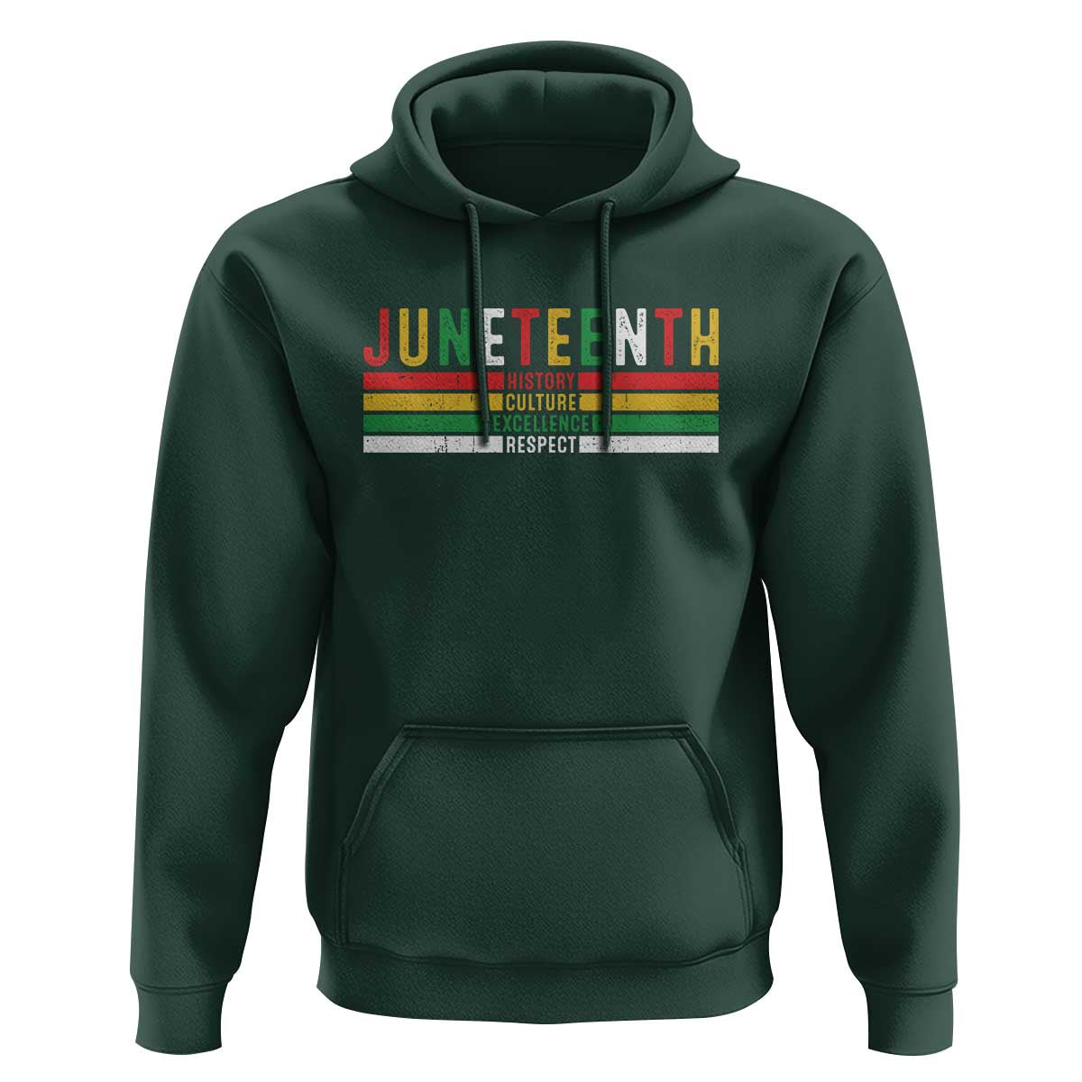 Juneteenth Hoodie Black History Culture Excellence Respect Retro Vintage