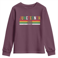Juneteenth Youth Sweatshirt Black History Culture Excellence Respect Retro Vintage