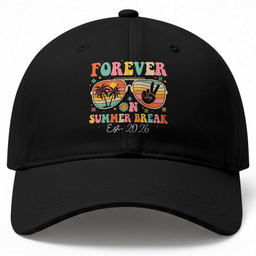 Retired Teacher Gift Baseball Cap Forever On Summer Break Retirement 2026