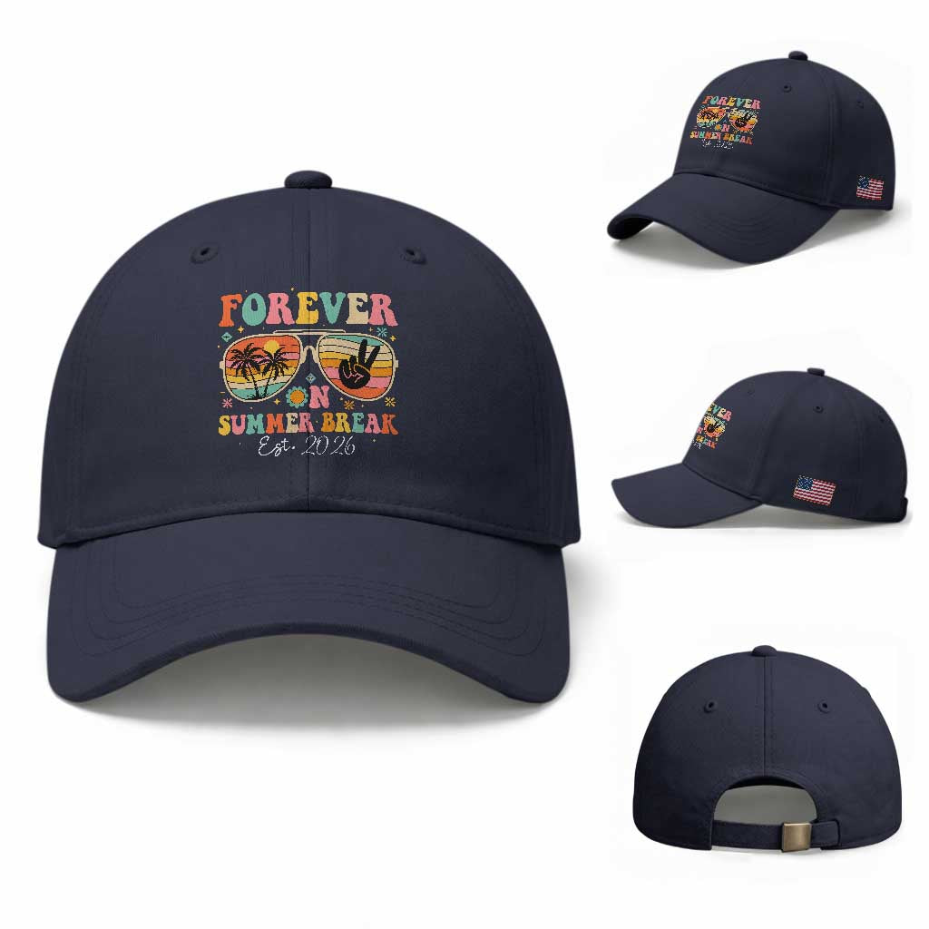 Retired Teacher Gift Baseball Cap Forever On Summer Break Retirement 2026
