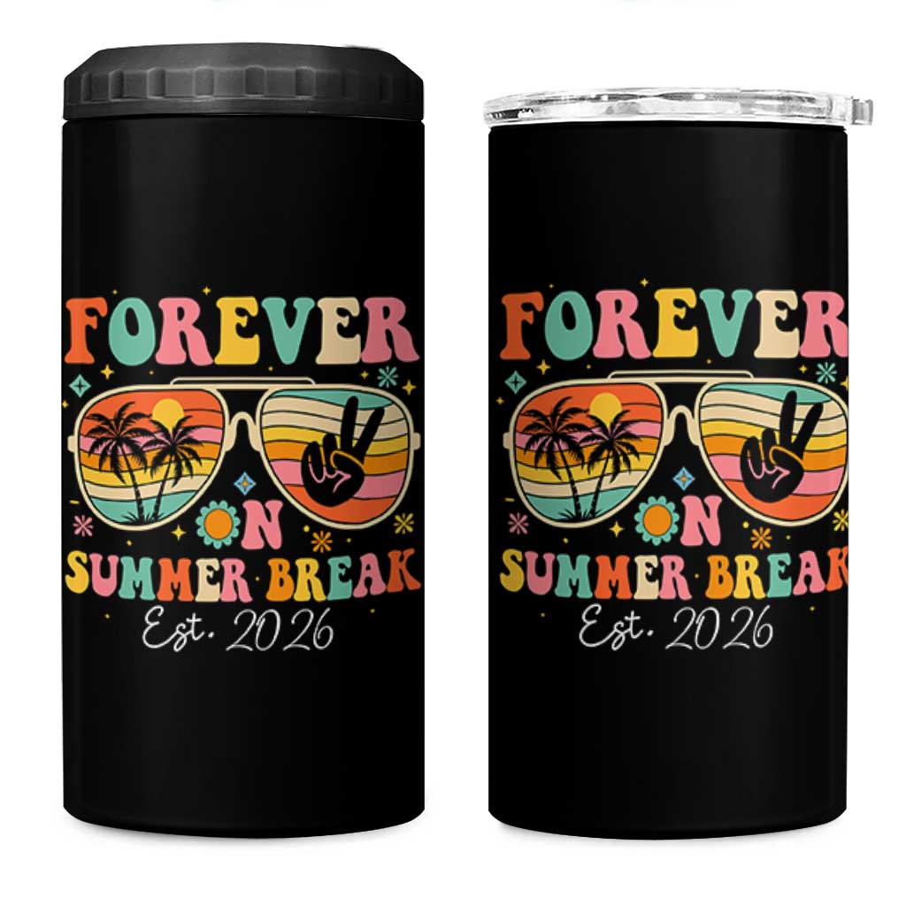 Retired Teacher Gift 4 in 1 Can Cooler Tumbler Forever On Summer Break Retirement 2026