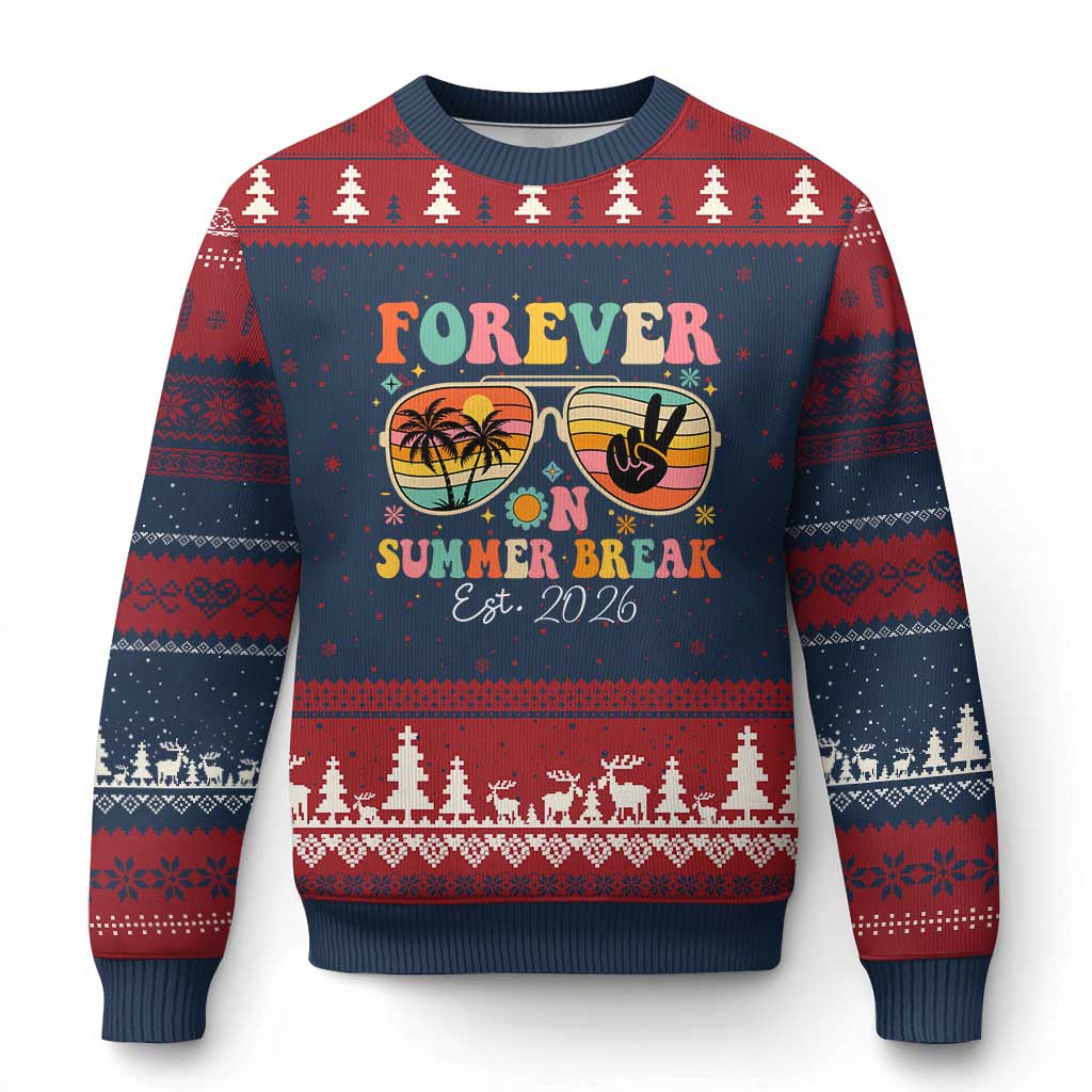 Retired Teacher Gift Ugly Christmas Sweater Forever On Summer Break Retirement 2026