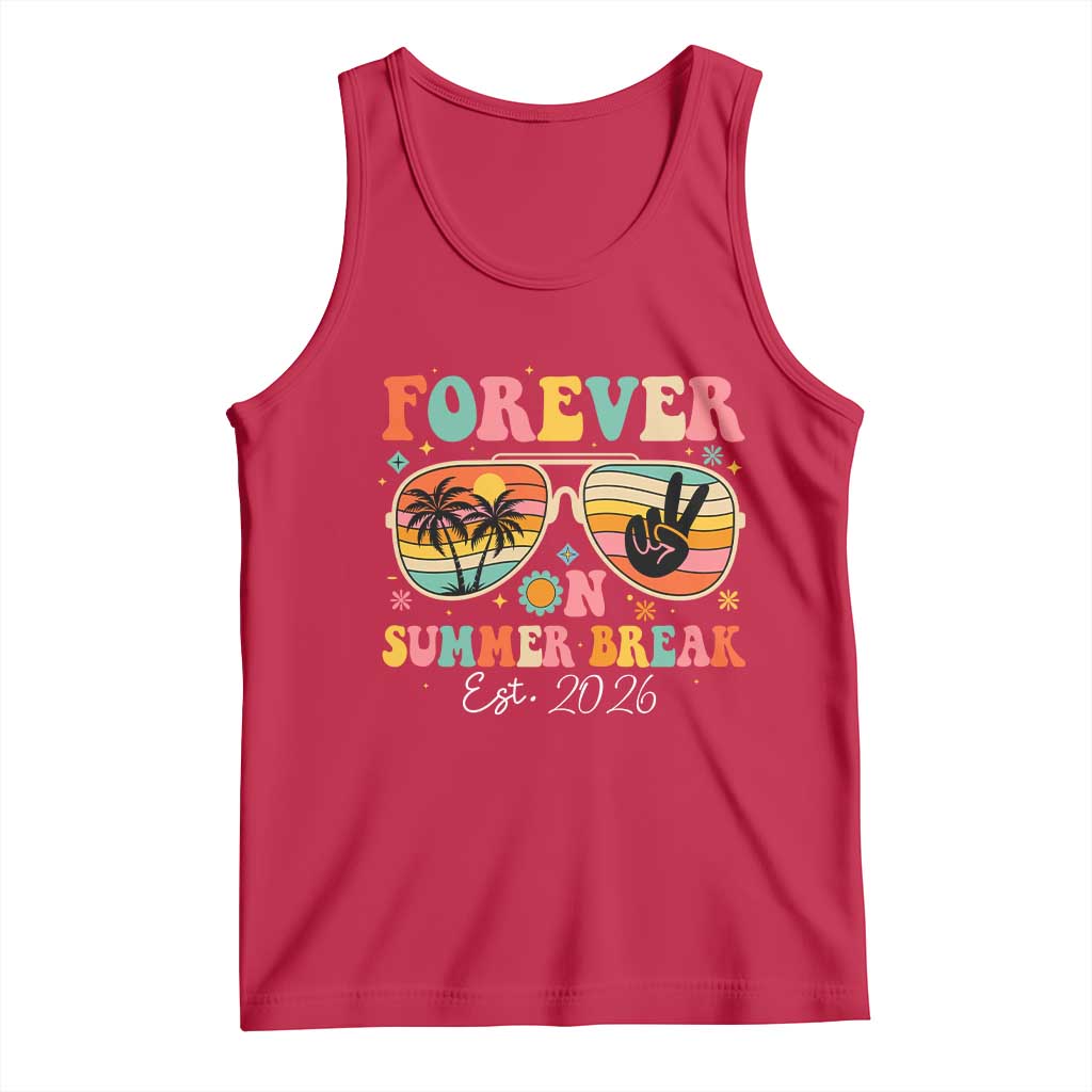 Retired Teacher Gift Tank Top Forever On Summer Break Retirement 2026