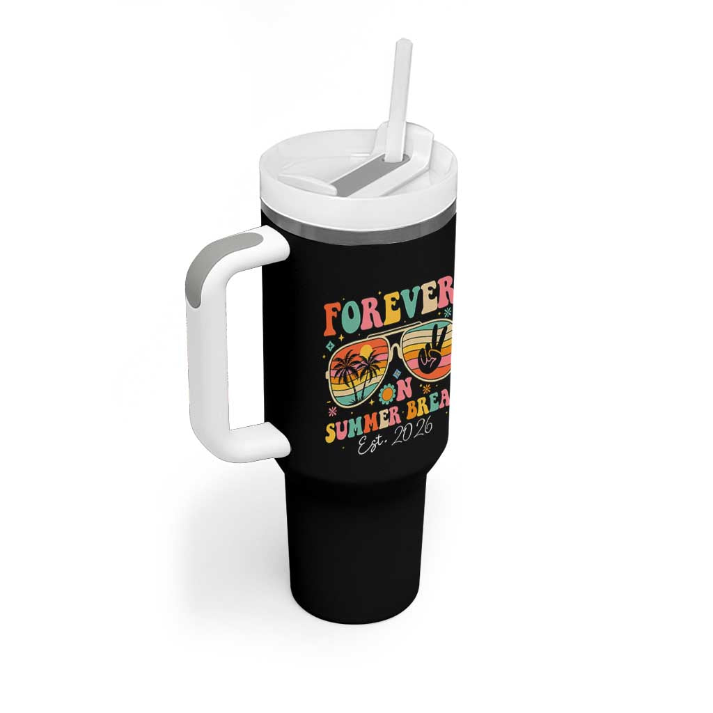 Retired Teacher Gift Tumbler With Handle Forever On Summer Break Retirement 2026