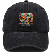 Retired Teacher Gift Washed Cotton Baseball Cap Forever On Summer Break Retirement 2026