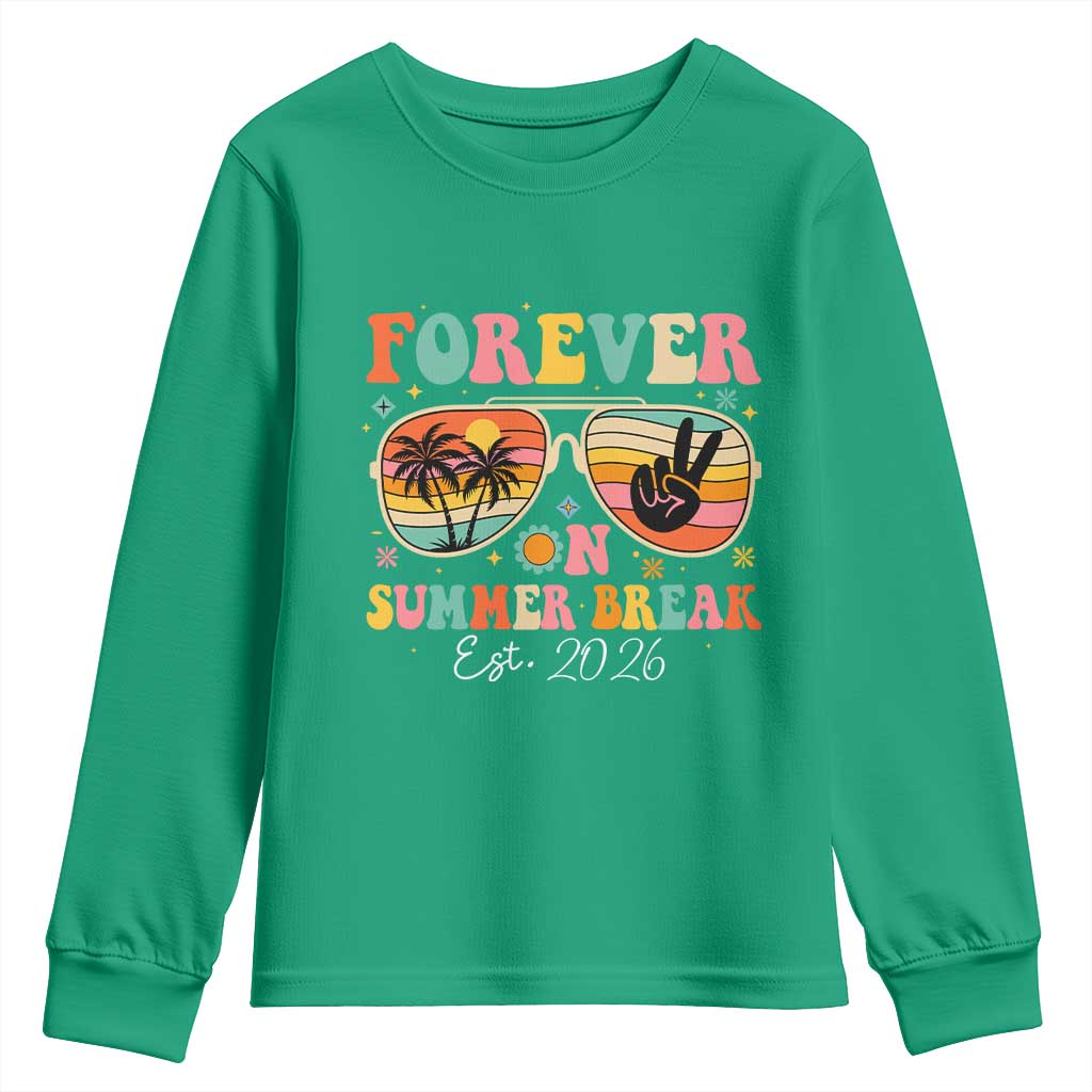 Retired Teacher Gift Youth Sweatshirt Forever On Summer Break Retirement 2026