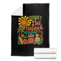 Schools Out Forever Retirement 2026 Throw Blanket Retired Teacher Gifts Vintage Flower Graphic