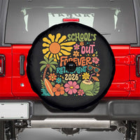 Schools Out Forever Retirement 2026 Spare Tire Cover Retired Teacher Gifts Vintage Flower Graphic