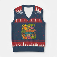 Schools Out Forever Retirement 2026 V-Neck Knit Sweater Vest Retired Teacher Gifts Vintage Flower Graphic
