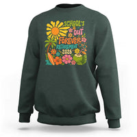 Schools Out Forever Retirement 2026 Sweatshirt Retired Teacher Gifts Vintage Flower Graphic