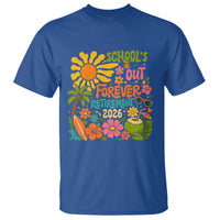 Schools Out Forever Retirement 2026 T Shirt Retired Teacher Gifts Vintage Flower Graphic