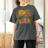 Schools Out Forever Retirement 2026 T Shirt For Women Retired Teacher Gifts Vintage Flower Graphic