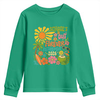 Schools Out Forever Retirement 2026 Youth Sweatshirt Retired Teacher Gifts Vintage Flower Graphic