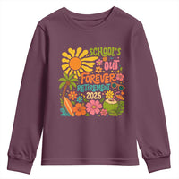 Schools Out Forever Retirement 2026 Youth Sweatshirt Retired Teacher Gifts Vintage Flower Graphic