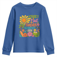 Schools Out Forever Retirement 2026 Youth Sweatshirt Retired Teacher Gifts Vintage Flower Graphic