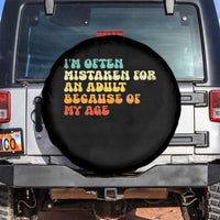 Im Often Mistaken For An Adult Because Of My Age Spare Tire Cover Sarcastic Quote Funny Saying Old Guys Birthday Gifts
