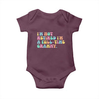 Retirement Grandma Baby Onesie Vintage Im Not Retired Im A Fulltime Grammy