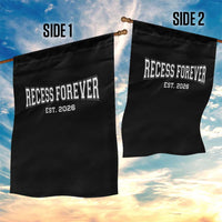 Retired Teacher Garden Flag Retro Varsity Vintage Recess Forever Retirement 2026