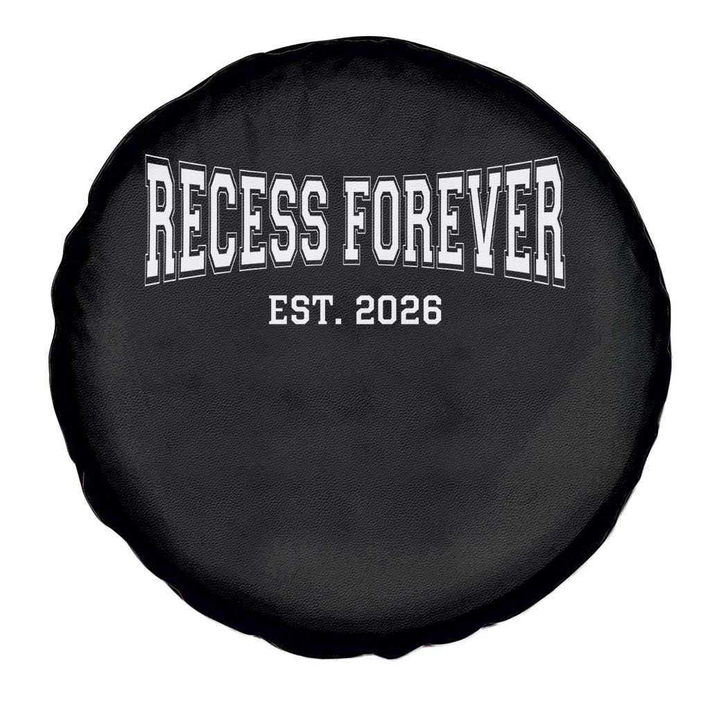 Retired Teacher Spare Tire Cover Retro Varsity Vintage Recess Forever Retirement 2026