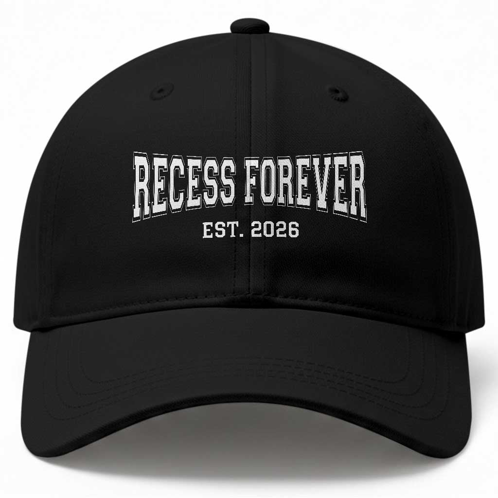 Retired Teacher Baseball Cap Retro Varsity Vintage Recess Forever Retirement 2026