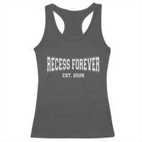 Retired Teacher Racerback Tank Top Retro Varsity Vintage Recess Forever Retirement 2026