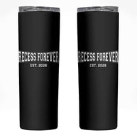 Retired Teacher Skinny Tumbler Retro Varsity Vintage Recess Forever Retirement 2026