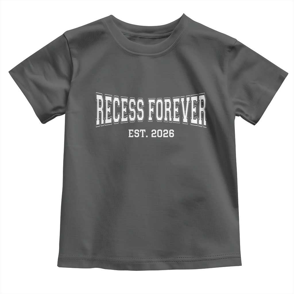 Retired Teacher Toddler T Shirt Retro Varsity Vintage Recess Forever Retirement 2026