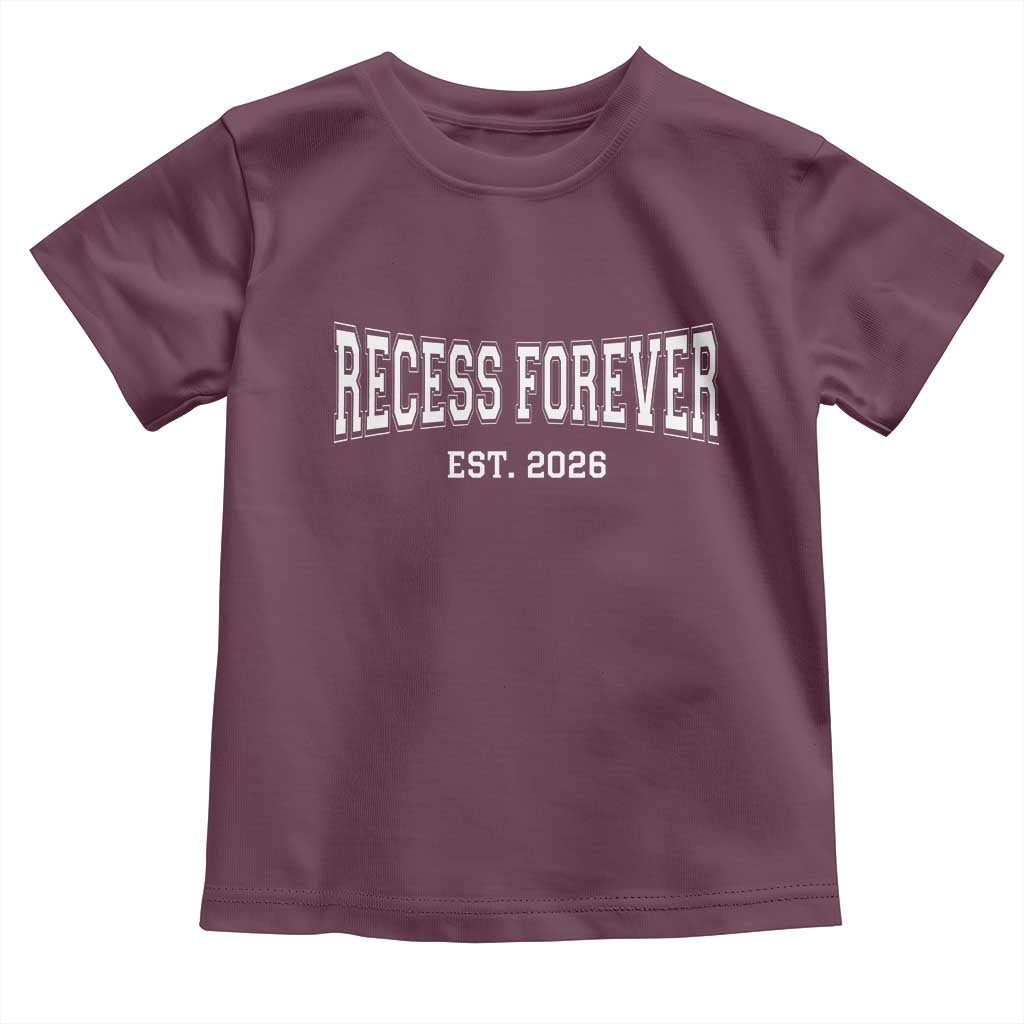 Retired Teacher Toddler T Shirt Retro Varsity Vintage Recess Forever Retirement 2026