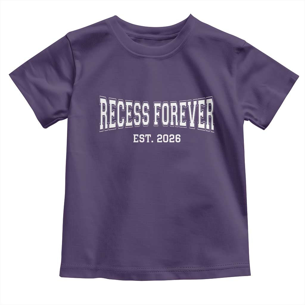 Retired Teacher Toddler T Shirt Retro Varsity Vintage Recess Forever Retirement 2026